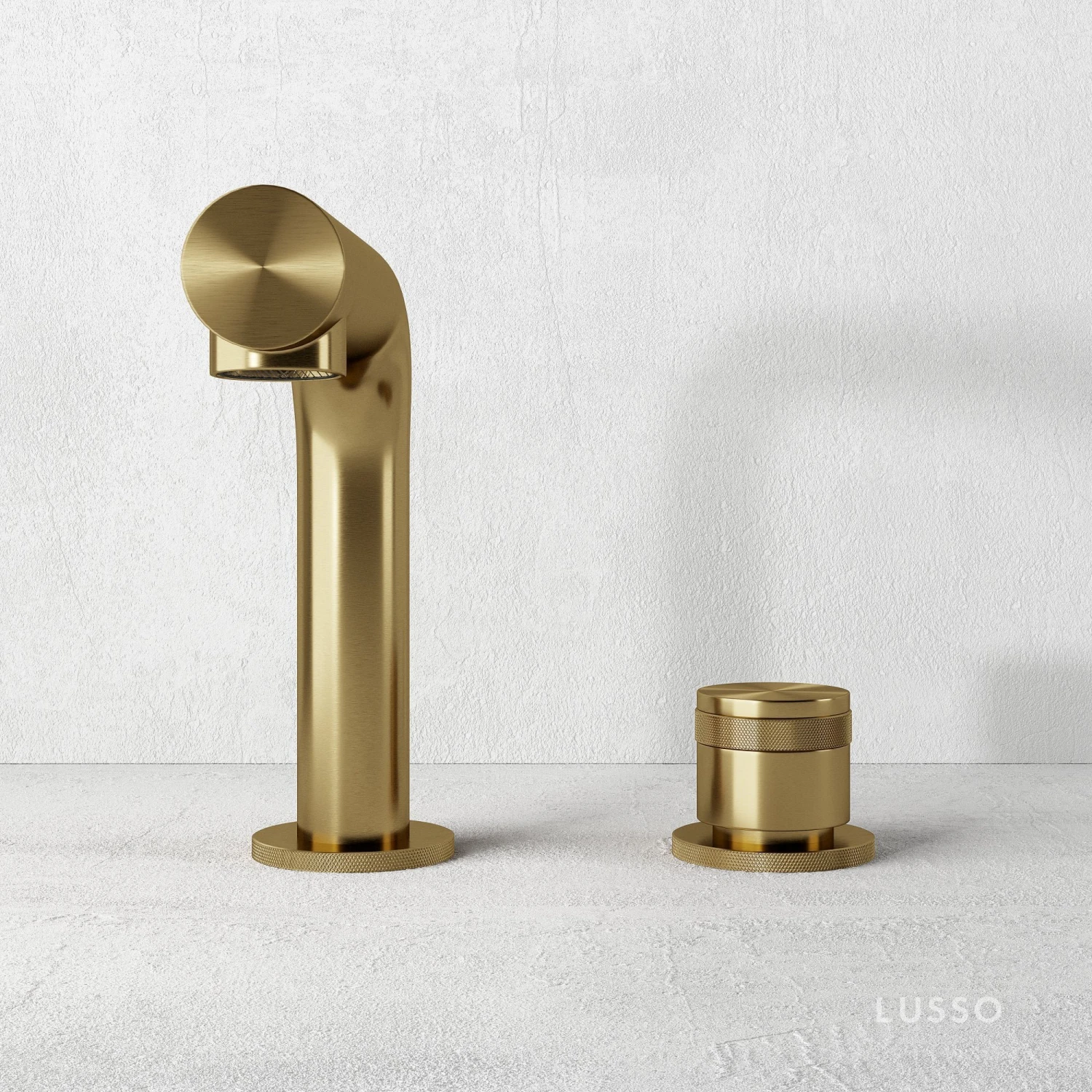 Urban Brushed Gold Deck Mounted Bath Mixer Tap 3 Urban Brushed Gold Deck Mounted Bath Mixer Tap - Image 3