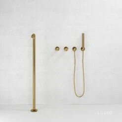 Urban Brushed Gold Floorstanding Bath Shower Mixer Tap