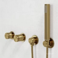 Urban Brushed Gold Floorstanding Bath Shower Mixer Tap -Home Bathroom Shop urban brushed gold floorstanding bath shower mixer tap p6151 37868 zoom
