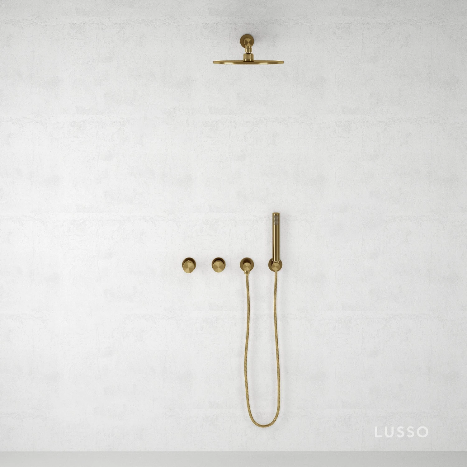 Urban Brushed Gold Thermostatic Shower With Handheld Shower 1 Urban Brushed Gold Thermostatic Shower With Handheld Shower