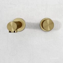 Urban Brushed Gold Wall Mounted Bath Mixer Tap 6 Urban Brushed Gold Wall Mounted Bath Mixer Tap -Home Bathroom Shop urban brushed gold wall mounted bath mixer tap p6147 37863 zoom