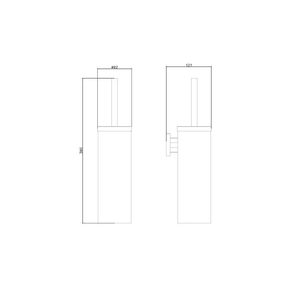 Urban Brushed Gold Wall Mounted Toilet Brush 2 Urban Brushed Gold Wall Mounted Toilet Brush - Image 2