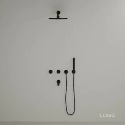 Urban Gunmetal 3 Way Thermostatic Shower With Handheld Shower & Bath Spout