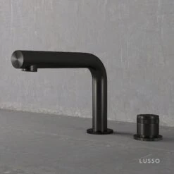 Urban Gunmetal Deck Mounted Bath Mixer Tap