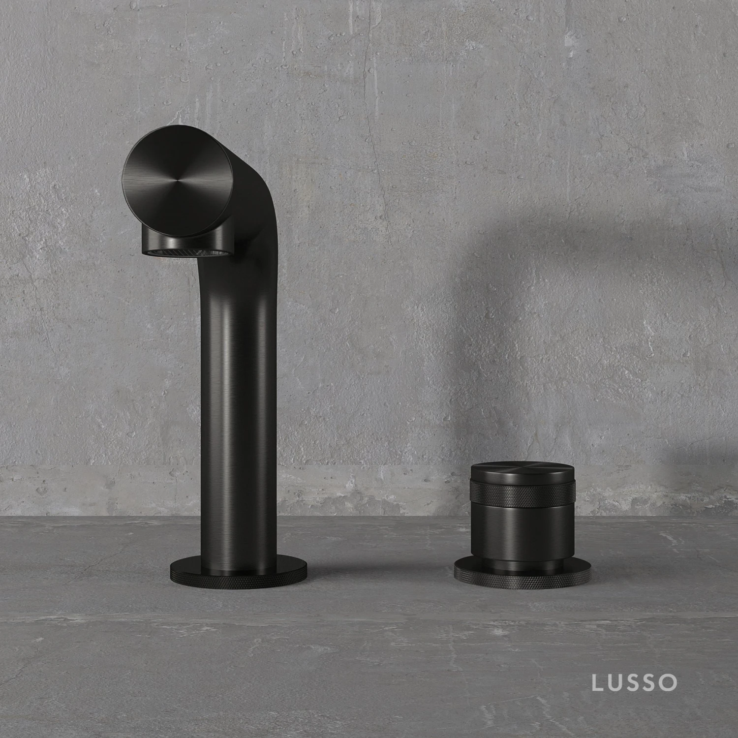 Urban Gunmetal Deck Mounted Bath Mixer Tap 3 Urban Gunmetal Deck Mounted Bath Mixer Tap - Image 3