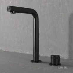 Urban Gunmetal Tall Deck Mounted Basin Mixer Tap