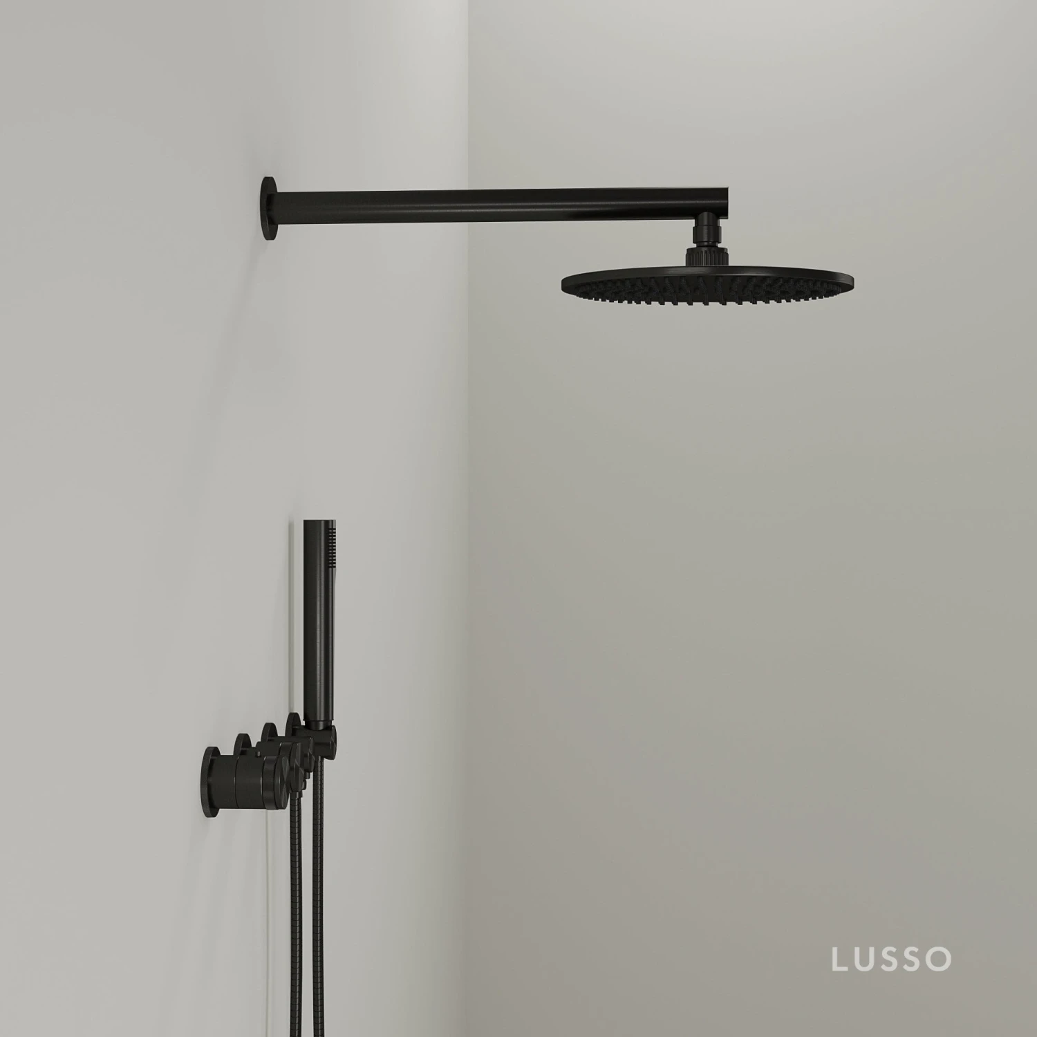 Urban Gunmetal Thermostatic Shower With Handheld Shower 2 Urban Gunmetal Thermostatic Shower With Handheld Shower - Image 2