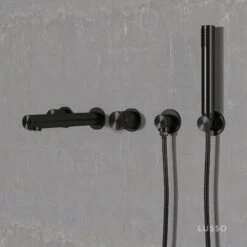 Urban Gunmetal Wall Mounted Bath Mixer Shower Tap