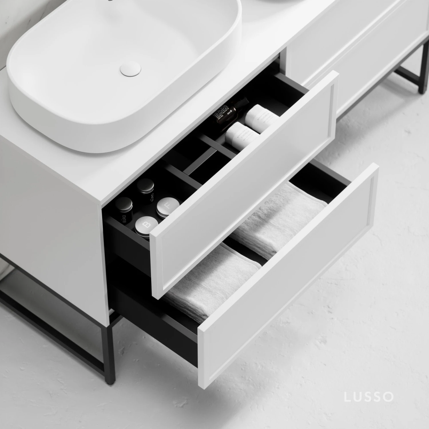 Vanita Freestanding Bathroom Vanity Matte White 1400mm 5 Vanita Freestanding Bathroom Vanity Matte White 1400mm - Image 5