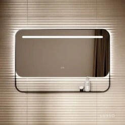 Vario Matte Black Mirror With Natural White LED Light And Demister 1200mm 7 Vario Matte Black Mirror With Natural White LED Light And Demister 1200mm -Home Bathroom Shop vario matte black mirror with natural white led light and demister 1200mm p6474 40397 zoom