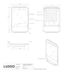 Vario Matte Black Mirror With Natural White LED Light And Demister 600mm 9 Vario Matte Black Mirror With Natural White LED Light And Demister 600mm -Home Bathroom Shop vario matte black mirror with natural white led light and demister 600mm p6472 39848 zoom