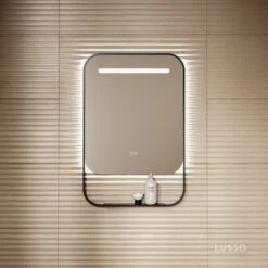 Vario Matte Black Mirror With Natural White LED Light And Demister 600mm 7 Vario Matte Black Mirror With Natural White LED Light And Demister 600mm -Home Bathroom Shop vario matte black mirror with natural white led light and demister 600mm p6472 40391 zoom