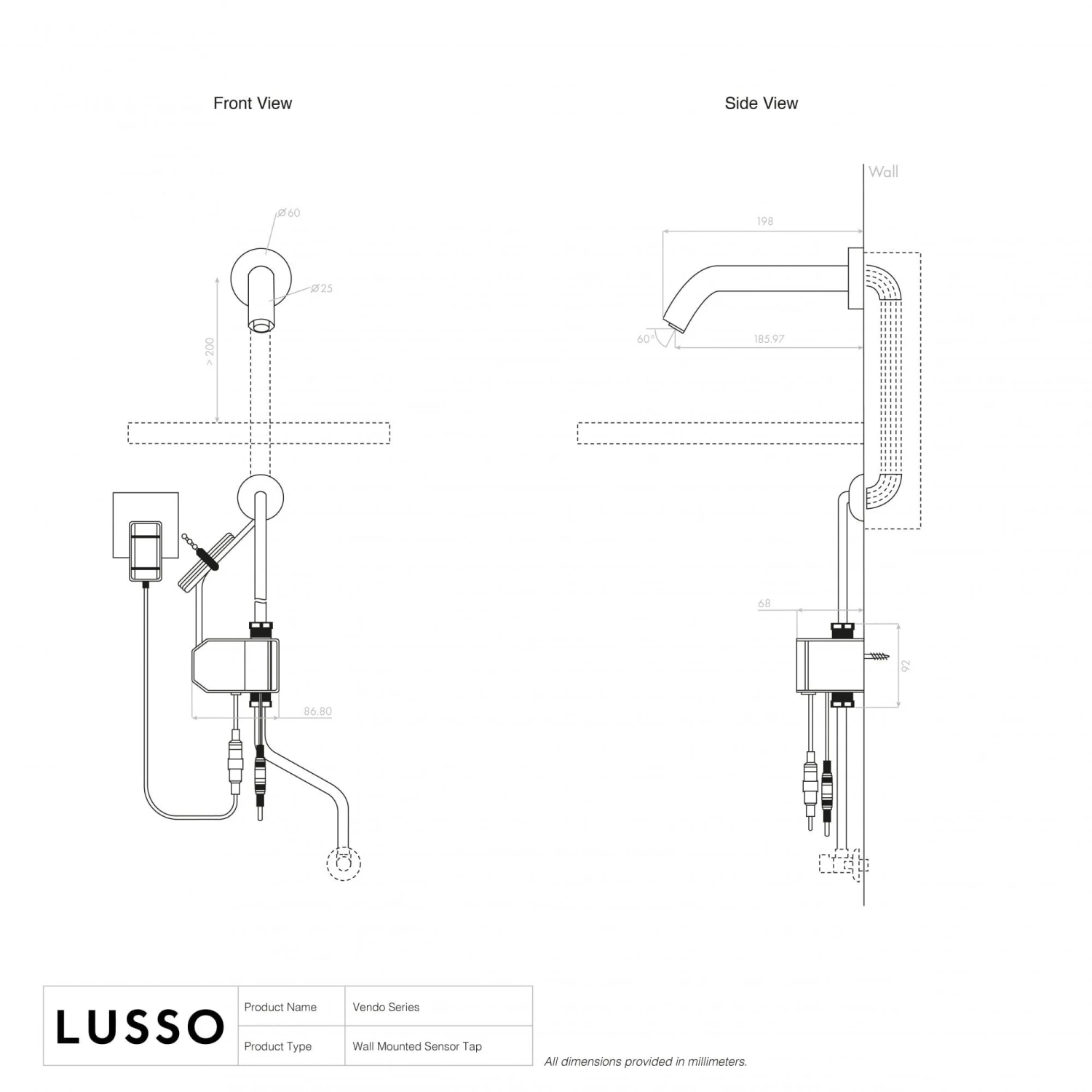 Vendo Infrared Commercial Sensor Tap Matte Black 6 Vendo Infrared Commercial Sensor Tap Matte Black - Image 6