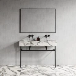 Vernante Vanity Unit With Arabescato Marble Basin 1200mm