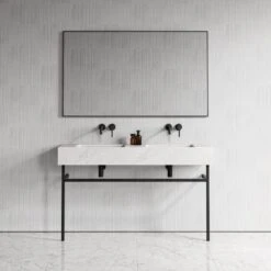 Vernante Vanity Unit With Carrara Marble Basin 1400mm
