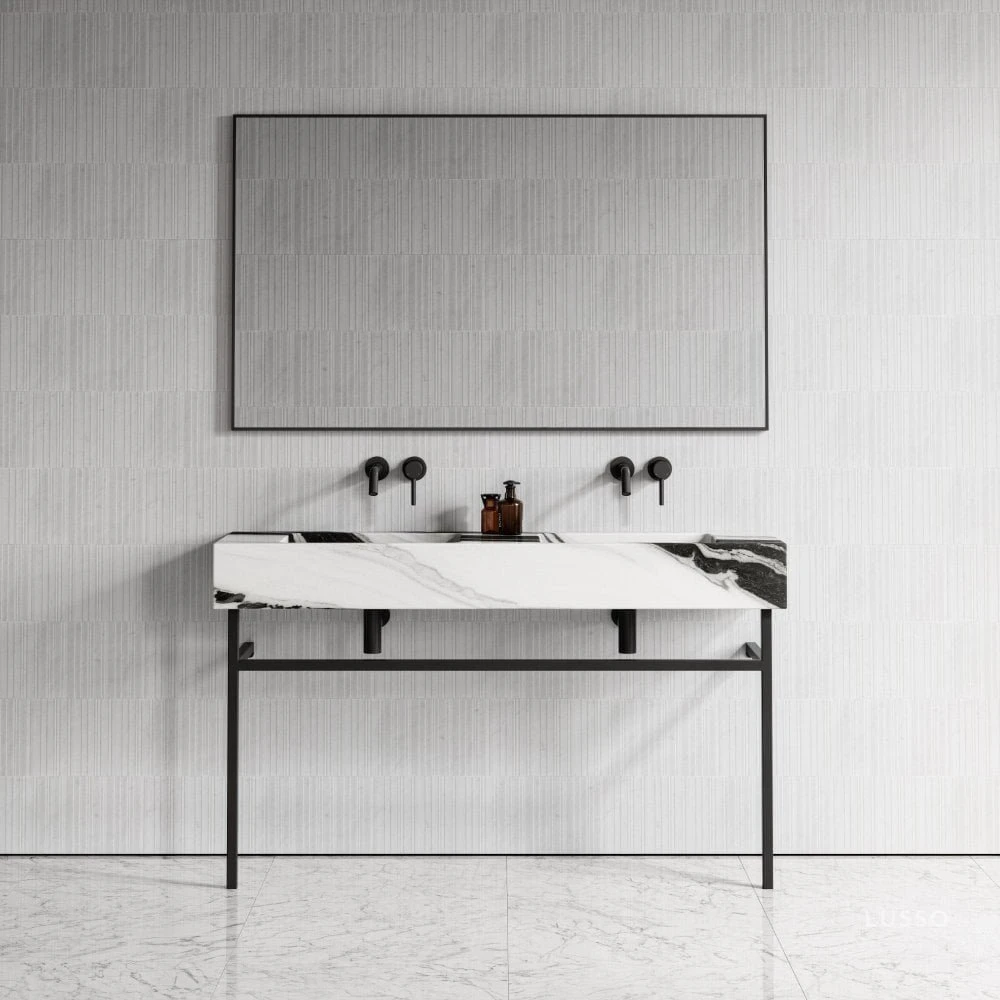 Vernante Vanity Unit With Panda Marble Basin 1400mm 4 Vernante Vanity Unit With Panda Marble Basin 1400mm - Image 4