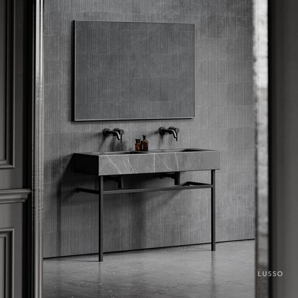 Vernante Vanity Unit With Pietra Grey Marble Basin 1200mm 3 Vernante Vanity Unit With Pietra Grey Marble Basin 1200mm - Image 3