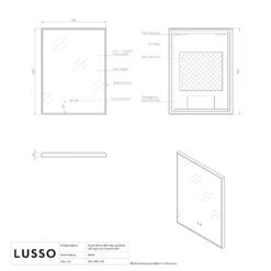 Vision Matte Black Mirror With Natural White LED Light And Demister 600mm -Home Bathroom Shop vision matte black mirror with natural white led light and demister 600mm p6486 39863 zoom