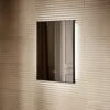 Vision Matte Black Mirror With Natural White LED Light And Demister 600mm