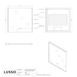 Vision Matte Black Mirror With Natural White LED Light And Demister 800mm -Home Bathroom Shop vision matte black mirror with natural white led light and demister 800mm p6488 39866 zoom