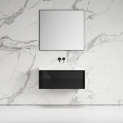 Vita Vanity Unit With Stone Basin (Anthracite 1000mm)