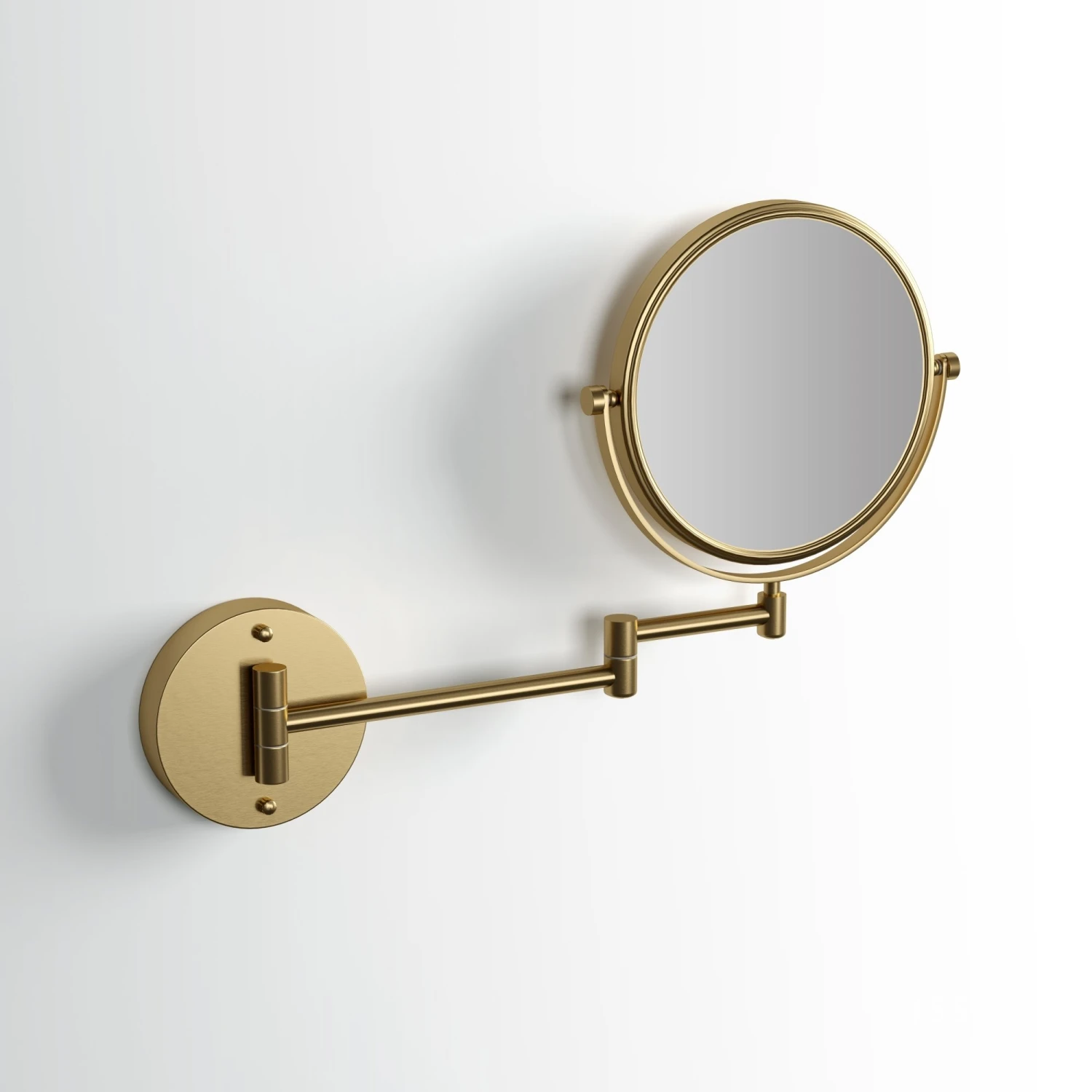 Vogue Wall Mount Cosmetic Mirror Brushed Gold 2 Vogue Wall Mount Cosmetic Mirror Brushed Gold - Image 2