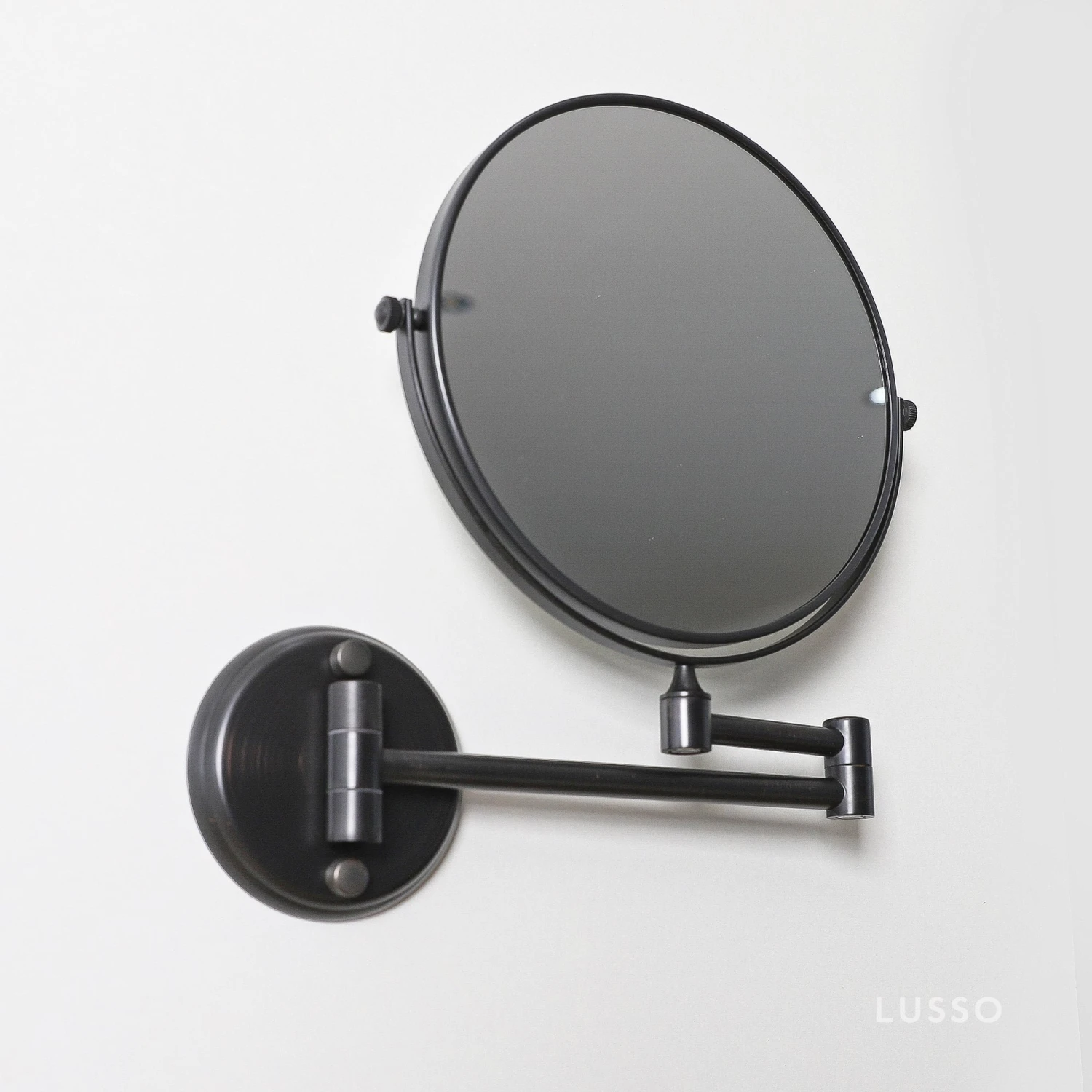 Vogue Wall Mount Cosmetic Mirror Brushed Matte Black 1 Vogue Wall Mount Cosmetic Mirror Brushed Matte Black