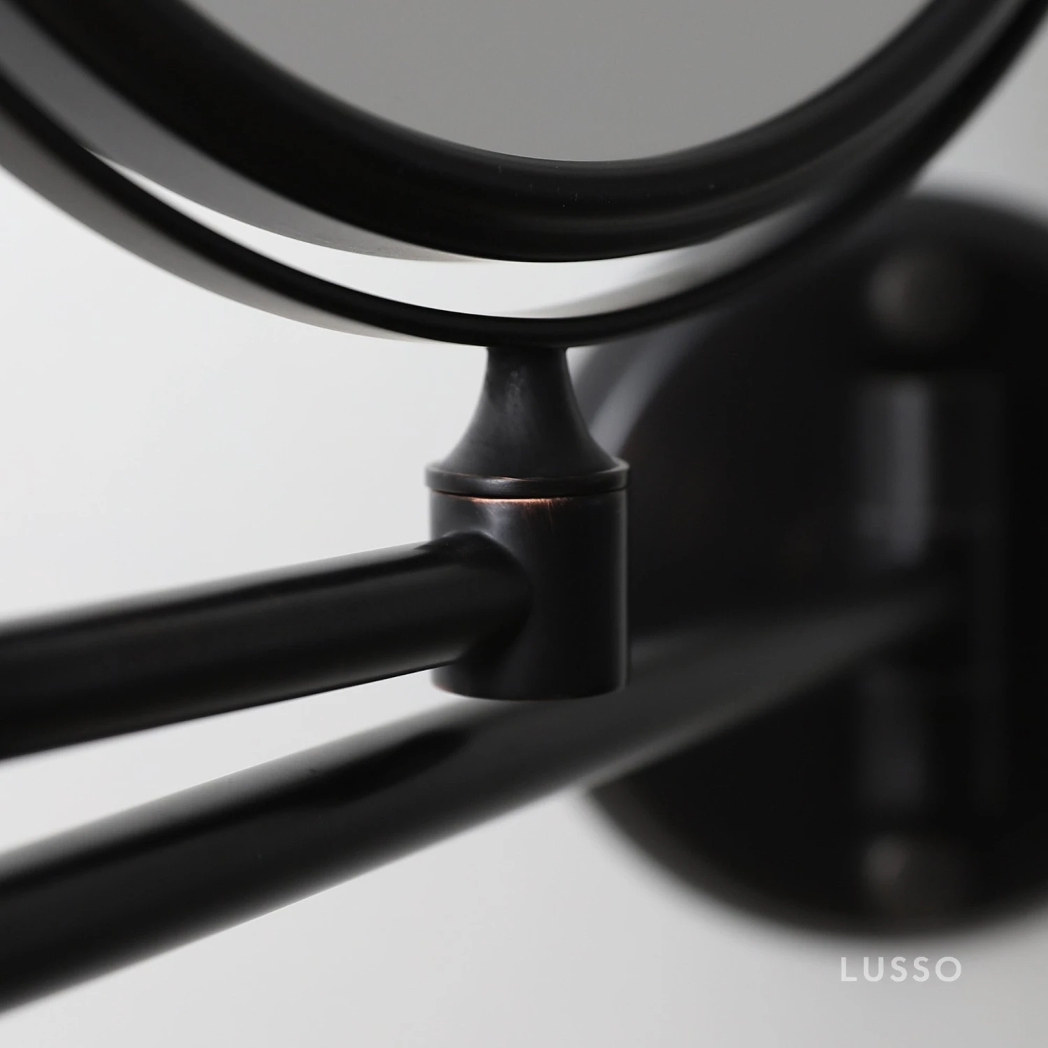 Vogue Wall Mount Cosmetic Mirror Brushed Matte Black 3 Vogue Wall Mount Cosmetic Mirror Brushed Matte Black - Image 3