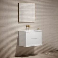 Volini Vanity Unit With Stone Basin (Polished White 800mm) 8 Volini Vanity Unit With Stone Basin (Polished White 800mm) -Home Bathroom Shop volini vanity unit with stone basin polished white 800mm p1884 40014 zoom