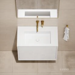 Volini Vanity Unit With Stone Basin (Polished White 800mm) 9 Volini Vanity Unit With Stone Basin (Polished White 800mm) -Home Bathroom Shop volini vanity unit with stone basin polished white 800mm p1884 40015 zoom