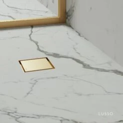 Wet Room Walk In Shower Tray Kit - Centre Drain + Tanking Kit + Brushed Gold Waste Kit (ALL SIZES) 9 Wet Room Walk In Shower Tray Kit - Centre Drain + Tanking Kit + Brushed Gold Waste Kit (ALL SIZES) -Home Bathroom Shop wet room walk in shower tray kit centre drain tanking kit brushed gold waste kit all sizes p5159 32516 zoom