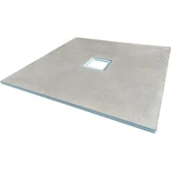 Wet Room Walk In Shower Tray Kit - Centre Drain + Tanking Kit + Brushed Stainless Waste Kit (ALL SIZES) -Home Bathroom Shop wet room walk in shower tray kit centre drain tanking kit brushed stainless waste kit all sizes p5158 31389 image