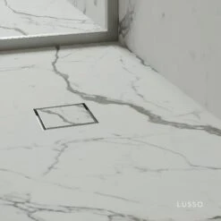 Wet Room Walk In Shower Tray Kit - Centre Drain + Tanking Kit + Brushed Stainless Waste Kit (ALL SIZES) -Home Bathroom Shop wet room walk in shower tray kit centre drain tanking kit brushed stainless waste kit all sizes p5158 32512 zoom