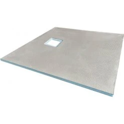 Wet Room Walk In Shower Tray Kit - Offset Drain + Tanking Kit + Matte Black Waste Kit (ALL SIZES) -Home Bathroom Shop wet room walk in shower tray kit offset drain tanking kit matte black waste kit all sizes p5164 32523 zoom