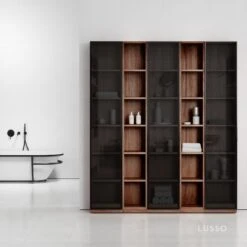 Zotto 5-Piece American Walnut Bathroom Storage Cabinet