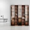 Zotto 5-Piece American Walnut Bathroom Storage Cabinet With LED