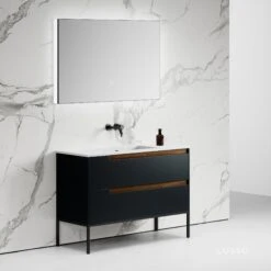 Zotto Vanity Unit With Stone Basin (American Walnut & Black Anthracite 1200mm) 6 Zotto Vanity Unit With Stone Basin (American Walnut & Black Anthracite 1200mm) -Home Bathroom Shop zotto vanity unit with stone basin american walnut black anthracite 1200mm p2302 15508 zoom